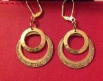 Brass Circle Earrings